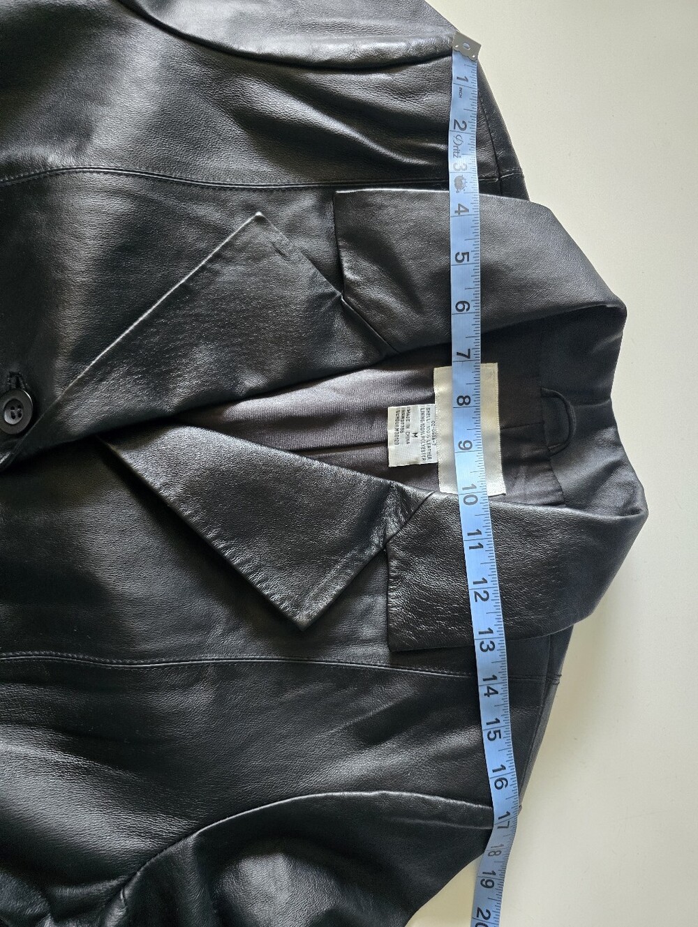 Vntg Chadwicks Women's Black 100% Leather Trench Coat Size M - Picture 11 of 13